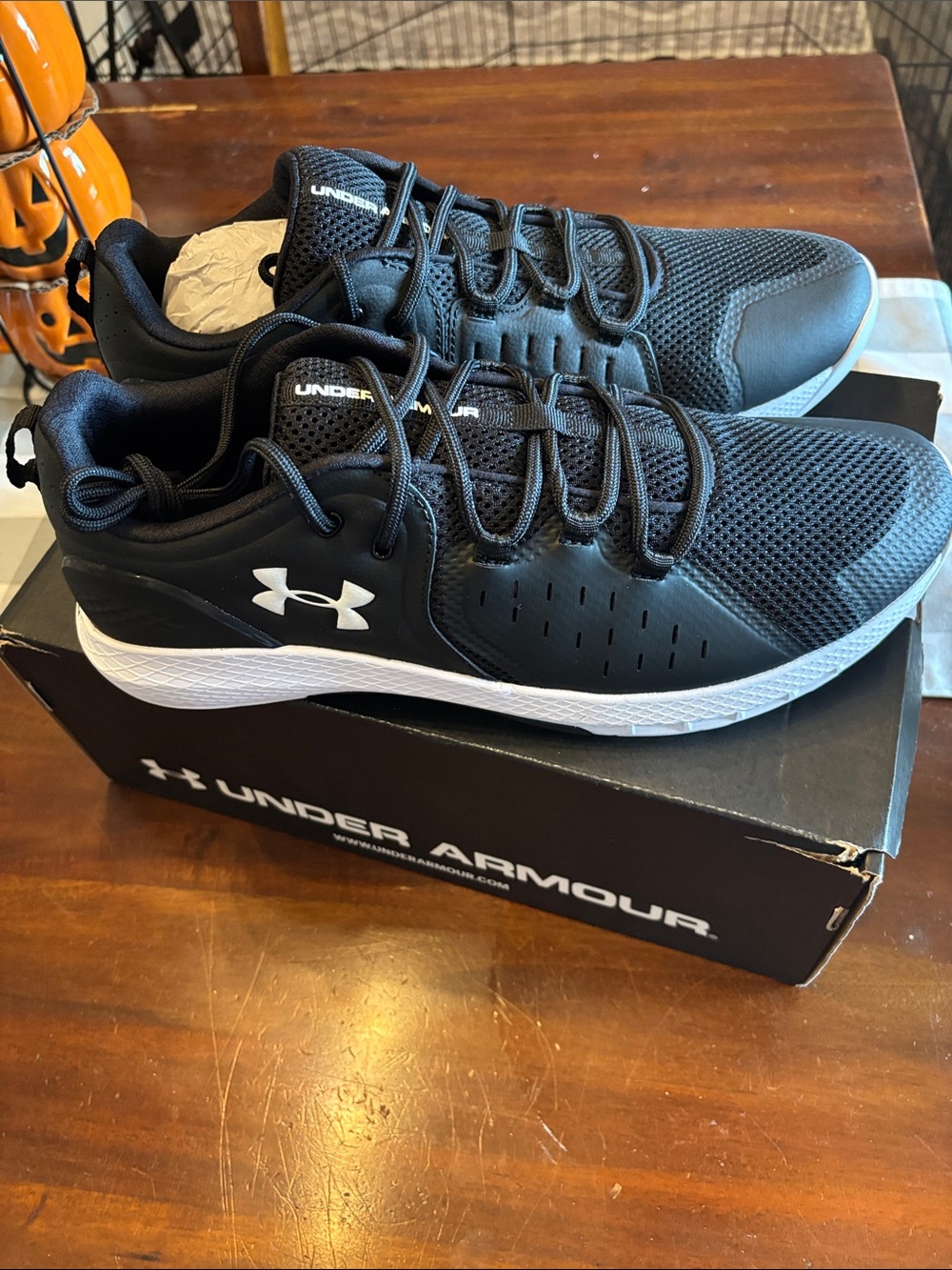 Under Armour Black and White Men's Athletic Training Shoes
